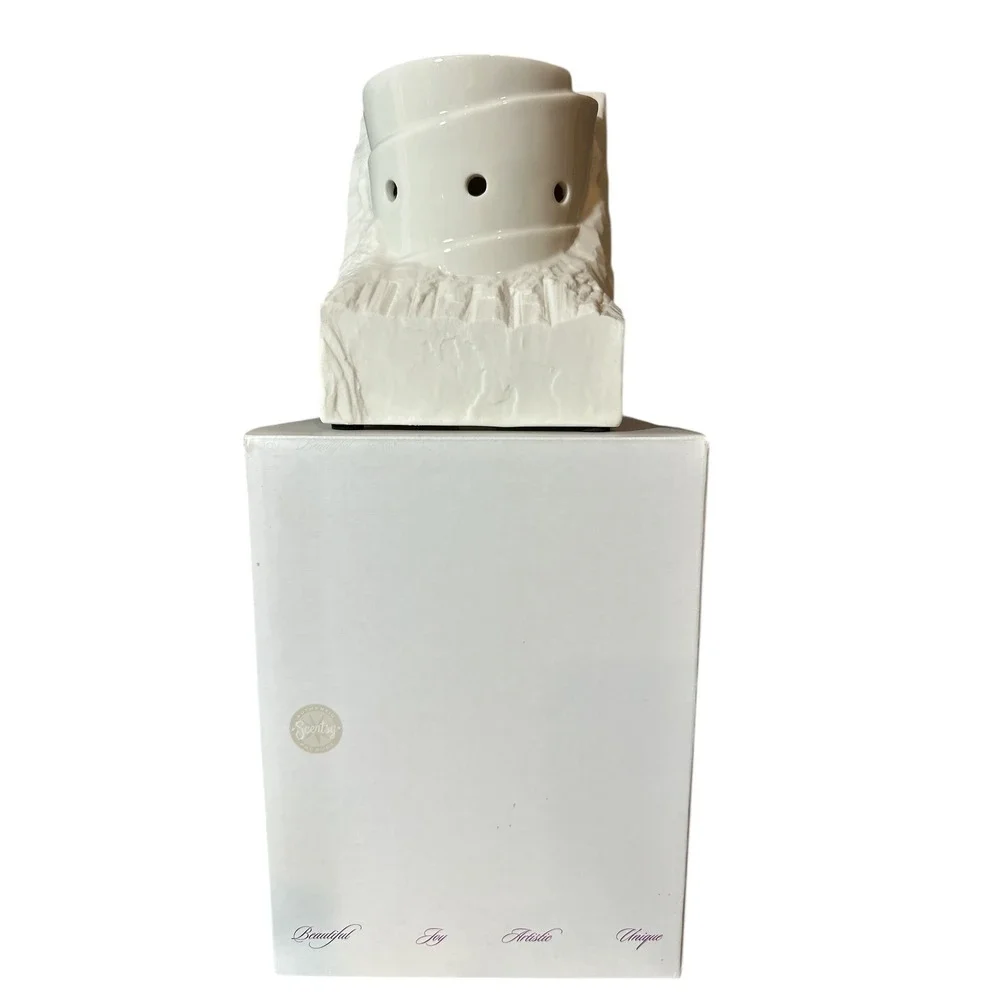 Scentsy‎ STONES TO SCULPTURES, ROCKS TO WARMERS White Full Size Retired RARE NIB